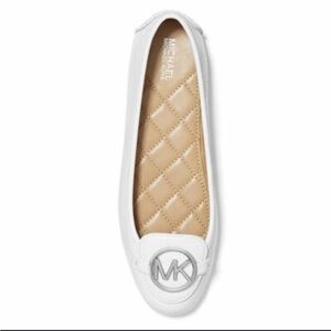 Michael Kors White Flats with Silver Accent 10